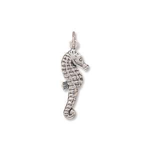  Sterling Silver Seahorse Charm: Jewelry