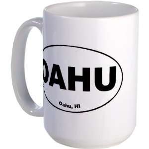  OAHU Hawaii Travel Large Mug by  Kitchen 