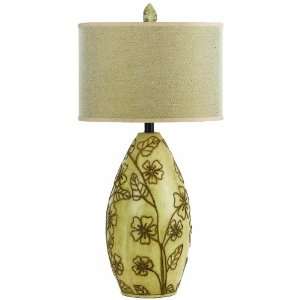  AF Lighting 8258 TL Flora Table Lamp, Antique Cream: Home 
