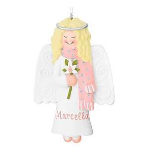  Personalized Angel With Flower Ornament