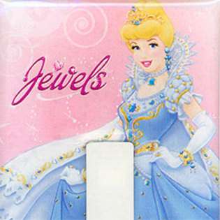 Cinderella Jewels Disney Cinderella Jewels Light Switch Cover Sticker 