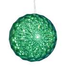 VCO Green LED Lighted Hanging Crystal Sphere Ball Outdoor Christmas 