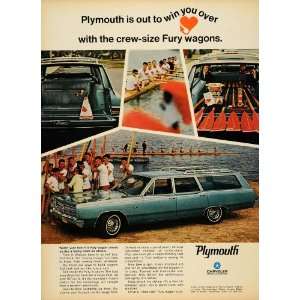  1957 Ad Plymouth Fury III Wagon Chrysler Rowing Crew 