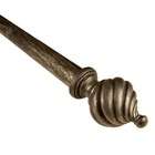   Twisted Spiral Curtain Rod in Antique Silver   Size: 48   86