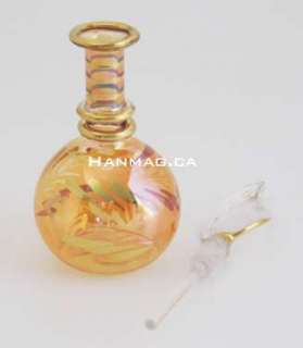 Egyptian Glass Art Perfume Bottle    BB 1549 Amber  