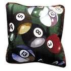 Simply Home Lets Play Pool Billiards Decorative Accent Throw Pillow 