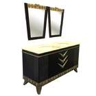  Sydney 63 Inch Double Bowl Vanity Cabinet & Mirrors