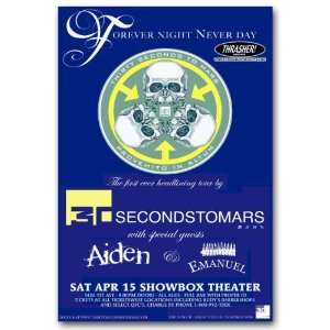 Thirty Seconds To Mars Poster   Blu Concert Flyer