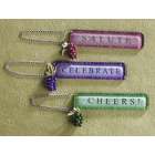   Theme Purple Grapes CELEBRATE Bottle Tag Christmas Ornament #908334