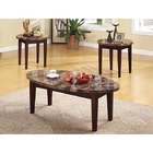  Cappuccino Faux Marble Top Coffee Table