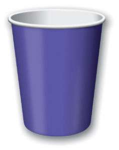 Solid DEEP PURPLE 9 oz. Hot/Cold Cups party supplies  