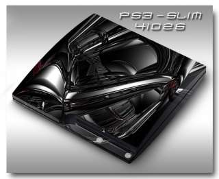 PS3 Slim Armored Skin Set   41026 Twisted Chrome  