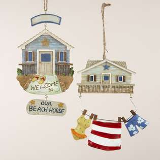 KSA Club Pack of 12 Beach House Christmas Pendant Ornaments for 