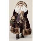   18 Old World Santa Claus Christmas Figure with Long Burgundy Coat