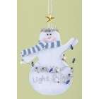 Roman Let Your Light Shine Inspirational Snowman Christmas Ornament
