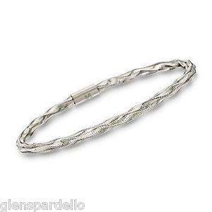 ROSS SIMONS Italian 14kt WHITE Gold TWIST Bracelet  