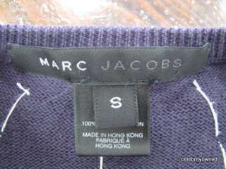 Marc Jacobs Purple Long Sleeve Sequin Top Sweater S  