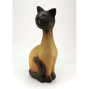  Wooden Cat Sculpture