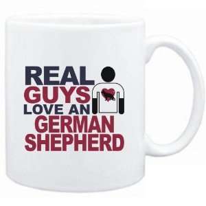   Mug White  Real guys love a German Shepherd  Dogs: Sports & Outdoors