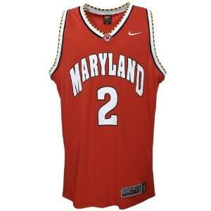  Nike Maryland Terrapins #2 Red Basketball Replica Jersey 