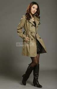 NEW Womens Double breasted Trench Coat/Jacket #GF031  