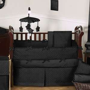   Black Minky Dot Baby Bedding   9pc Crib Set by JoJO Designs: Baby