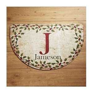  Personalized Holly Initial Half Round Doormat Patio, Lawn 