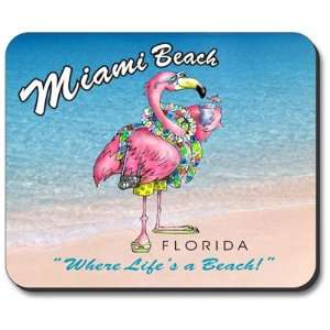  Miami Flamingo   His   Mouse Pad Electronics