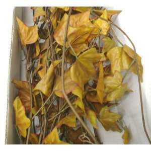  12 Brown Ivy Vine Leaves Silk Flowers 50