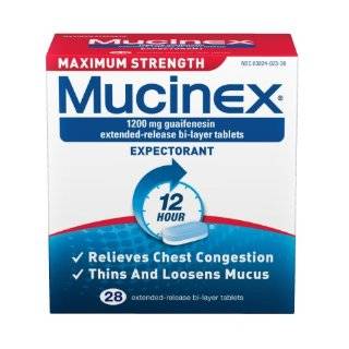 Mucinex Maximum Strength Extended Release Bi Layer Tablets, 28 Count