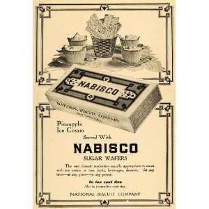  1909 Ad Nabisco Sugar Wafers Dessert National Biscuit 