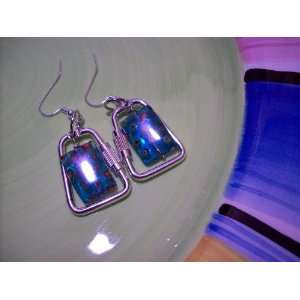  Blue Glass Keychain Earrings 
