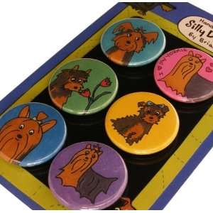  Yorkshire Terrier Silly Dog Magnet Set of 6: Office 