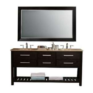 Virtu USA LD 2140T Clementina 73 Inch Double Sink Bathroom Vanity with 