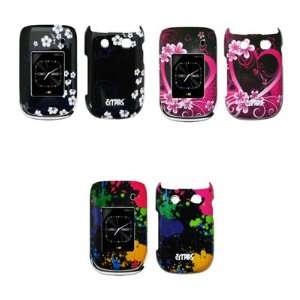   Heart Flowers, Paint Splatter) for Blackberry Style 9670: Cell Phones