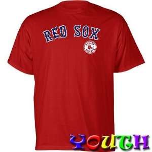  Boston Red Sox Juvenile Wordmark T Shirt (Red) Sports 
