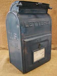 Vintage USPS Metal & Cast Iron Dropoff Mailbox > Antique Mail Box 
