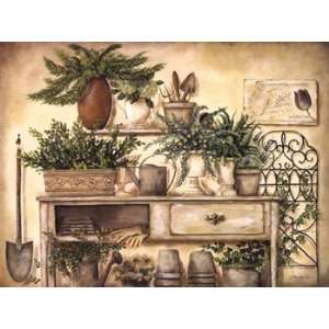 Potting Bench II   Poster by Pam Britton (24x18) 