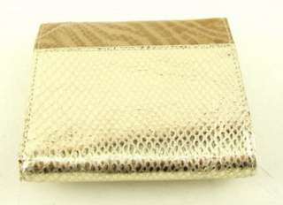 CROMIA Champagne Gold Bisque Leather Calf Hair Wallet  