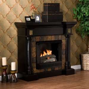   Slate Convertible Black Gel Fuel Fireplace 