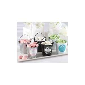 Filled with Joy Personalized Tin Pail (White, Black or Silver) (Set 