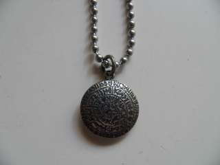 Vtg Sterling Silver Egyptian Calendar Tribal Charm Necklace  