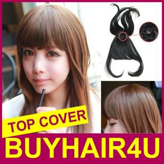   on Bangs Fringes Hair Extensions Top Skin Cover Piece Topper Buyhair4u