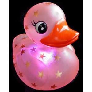  Pink Star Light Up Rubber Duck 
