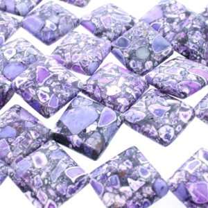  Mosaic Magnesite Beads  Square Plain   25mm Diameter, Sold by 16 