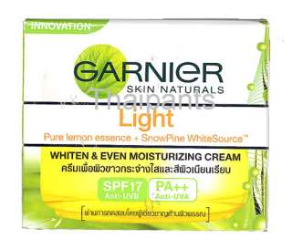 New Garnier Skin Light Whiten Moisturizing cream spf 15  