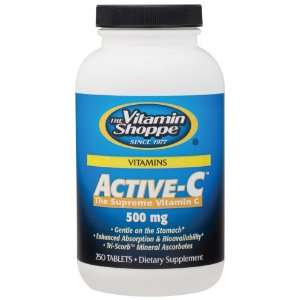 Vitamin Shoppe   Active C 500 Mg, 500 mg, 250 tablets