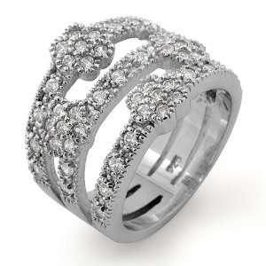  Round Stone Cut Anniversary Right Hand Ring Band Cubic Zirconia 