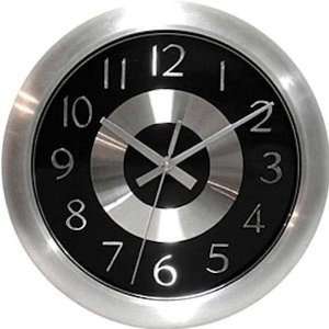   Instruments Mercury Black 10 Inch Aluminum Wall Clock: Home & Kitchen