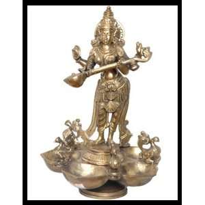 Bronze Statue   Saraswathi Deepa (Lamp)